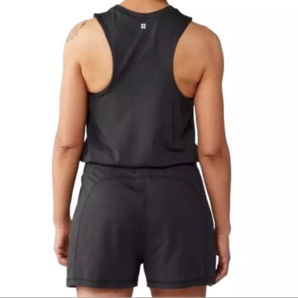 SWEATY BETTY London Black Gary Sleeveless Romper with Pockets Size XL - Picture 4 of 8